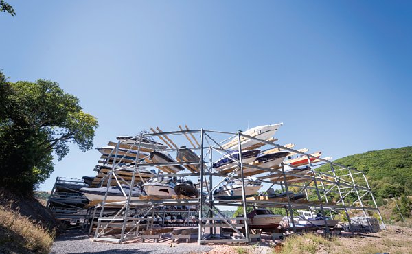 The specification of the building frame for the 100-boat drystack was devised by Premier’s in-house structural engineer.